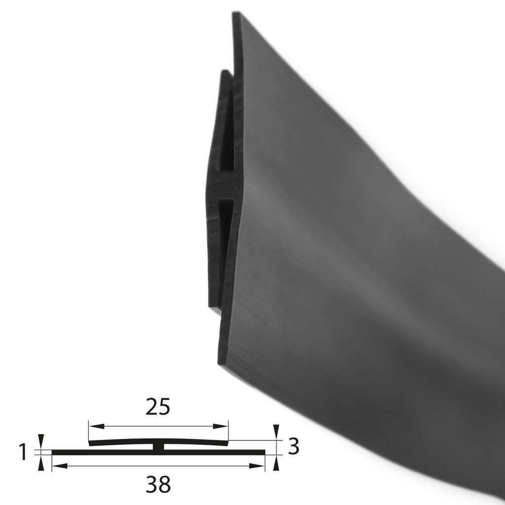 H3 - H-Profil EPDM schwarz Vollgummi H-Profil Dichtung Produktbild 