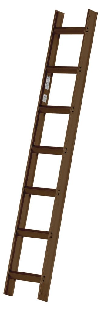 Hymer Dachauflegeleiter, RAL 8014 sepiabraun beschichtet, 7 Sprossen