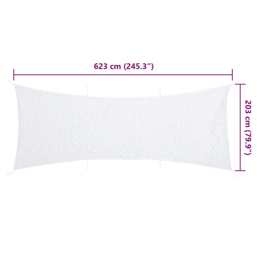vidaXL Tarnnetz mit Aufbewahrungstasche 623x203 cm Weiß Produktbild 2