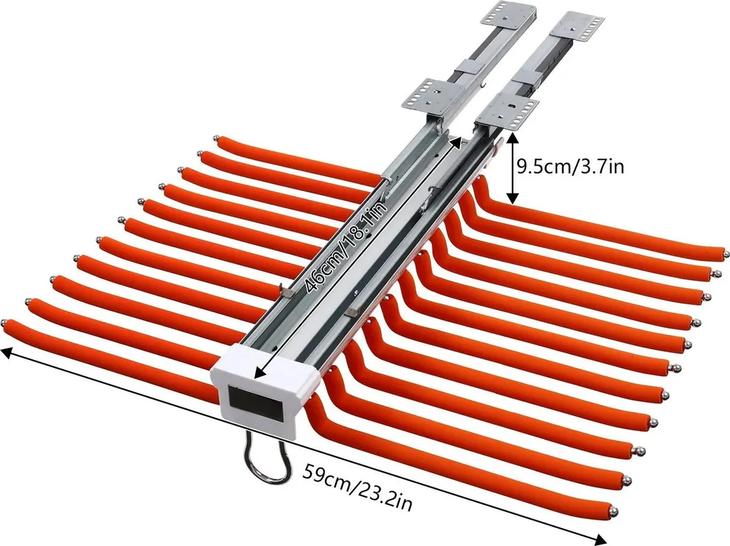 Porte-pantalons extensible rétractable en acier chromé modèle C-75