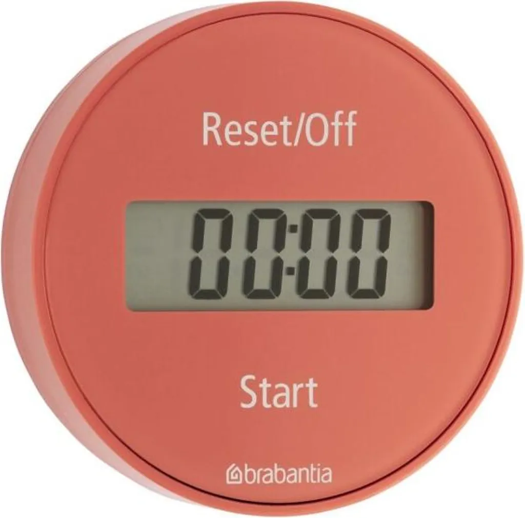 Brabantia Tasty+ Contaminuti Magnetico Terracotta Pink - Timer Cucina Digital