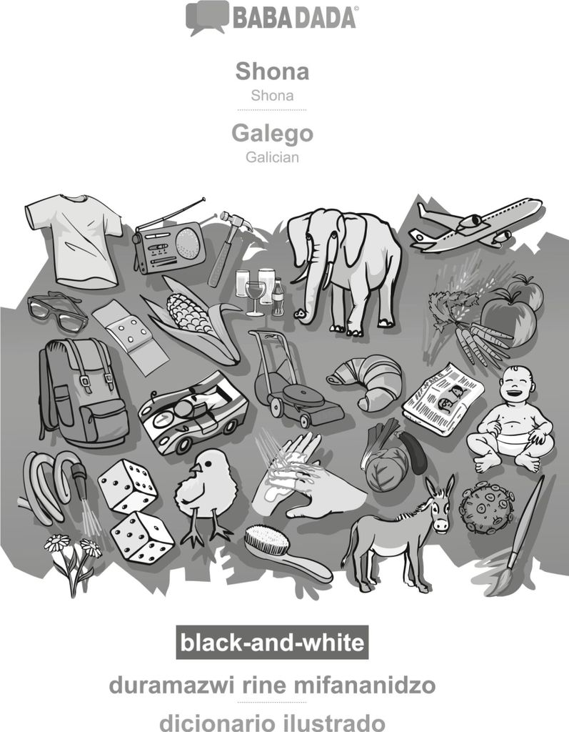 BABADADA black-and-white, Shona - Galego, duramazwi rine mifananidzo - dicionario ilustrado