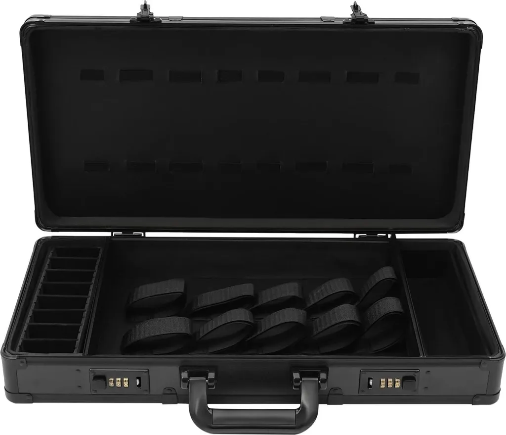 Valise de rangement pour matériel de coiffure en alu - Modèle XL Noir