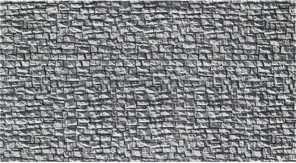 Mur de pierre extra long NOCH 58255 en mousse dure flexible 65 cm