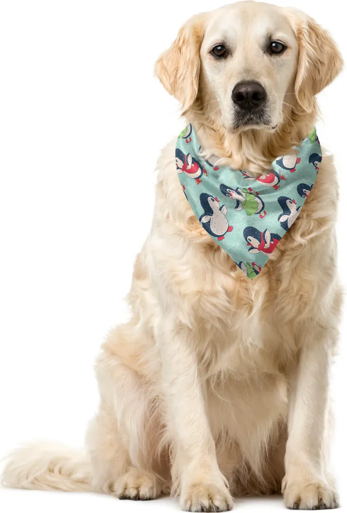 Bandana ABAKUHAUS Pinguini 55cm - Tessuto Sicuro e Lavabile Pet