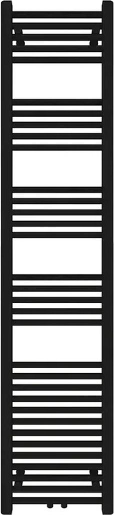 Badheizkörper mit Mittelanschluss Schwarz gerade 400x1800mm, ohne Heizstab