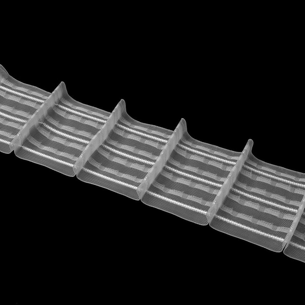 Gardinenband 50m Bleistiftfalte Transparent-80mm 1:1.5 Kräuselband Faltenband