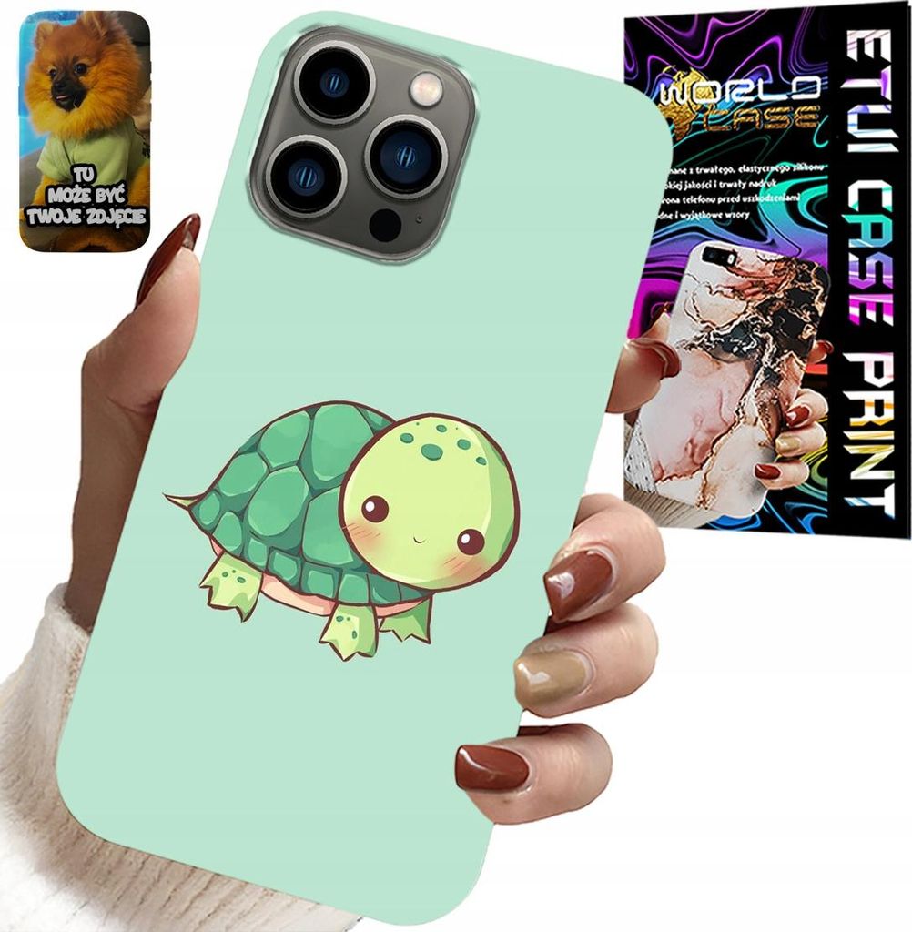 Hülle Für Iphone 13 Pro - Süsse Schildkrötenmuster Für Kinder + Glas