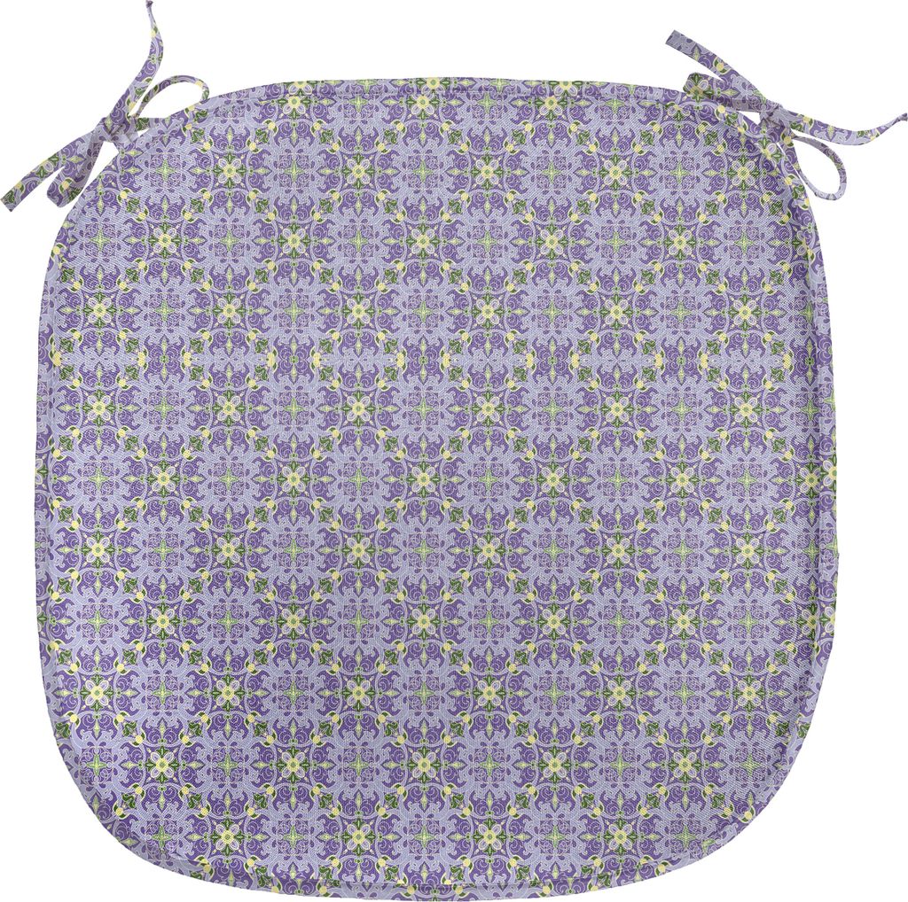 ABAKUHAUS Jahrgang Polster für Esszimmerstühle, Aufwändige Blumenmotive, Dekoratives wasserfestes Kissen mit Riemen für Küchensitze, 40 cm x 4...