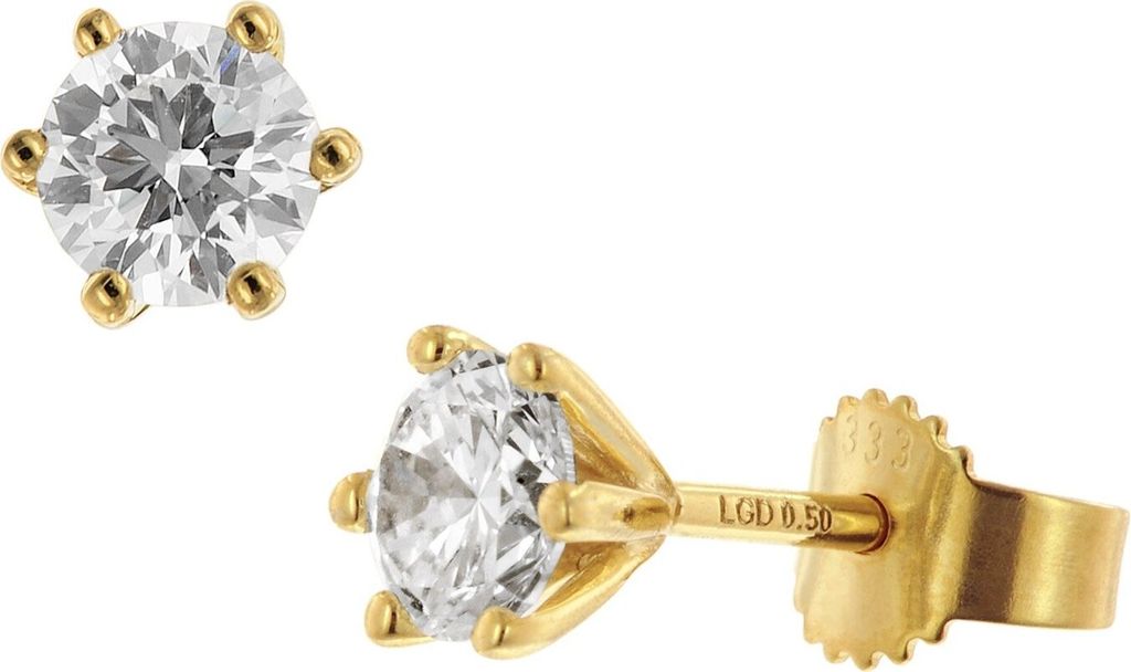 GLIZZ GL8651 Lab Grown Diamant-Ohrstecker 1,0 ct. Gold 333 Brillant Ohrringe