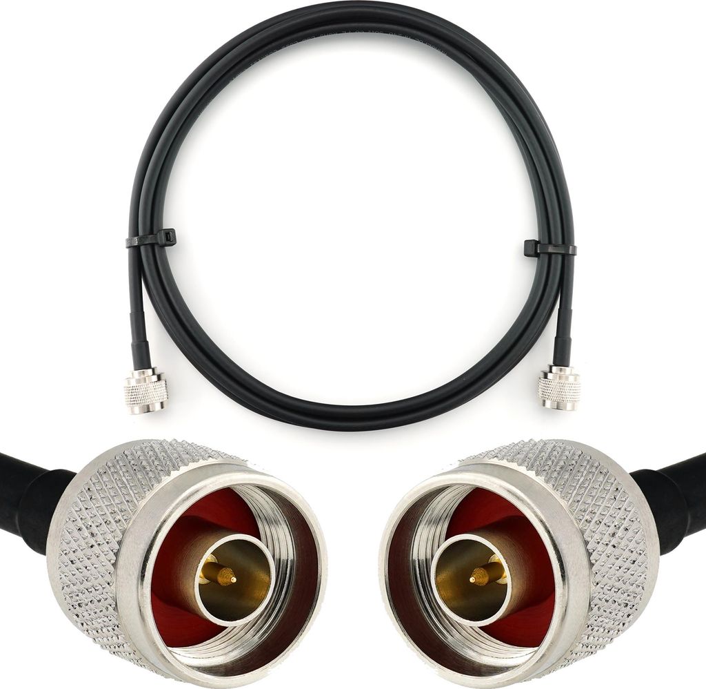 2m N Stecker auf N Stecker — HF-240 (LMR 240 Äquivalent) Verlängerung Antennenkabel — für WiFi RF Antenne GSM LTE 4G 5G 6G Router Signalvers...