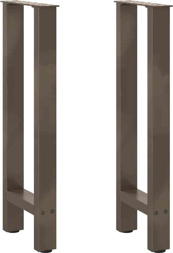 Eleganten-Stil Konsolentischbeine Naturstahl 2 Stk. 28x(72-73) cm Stahl - Tischbeine Hommie4915015 1parcel
