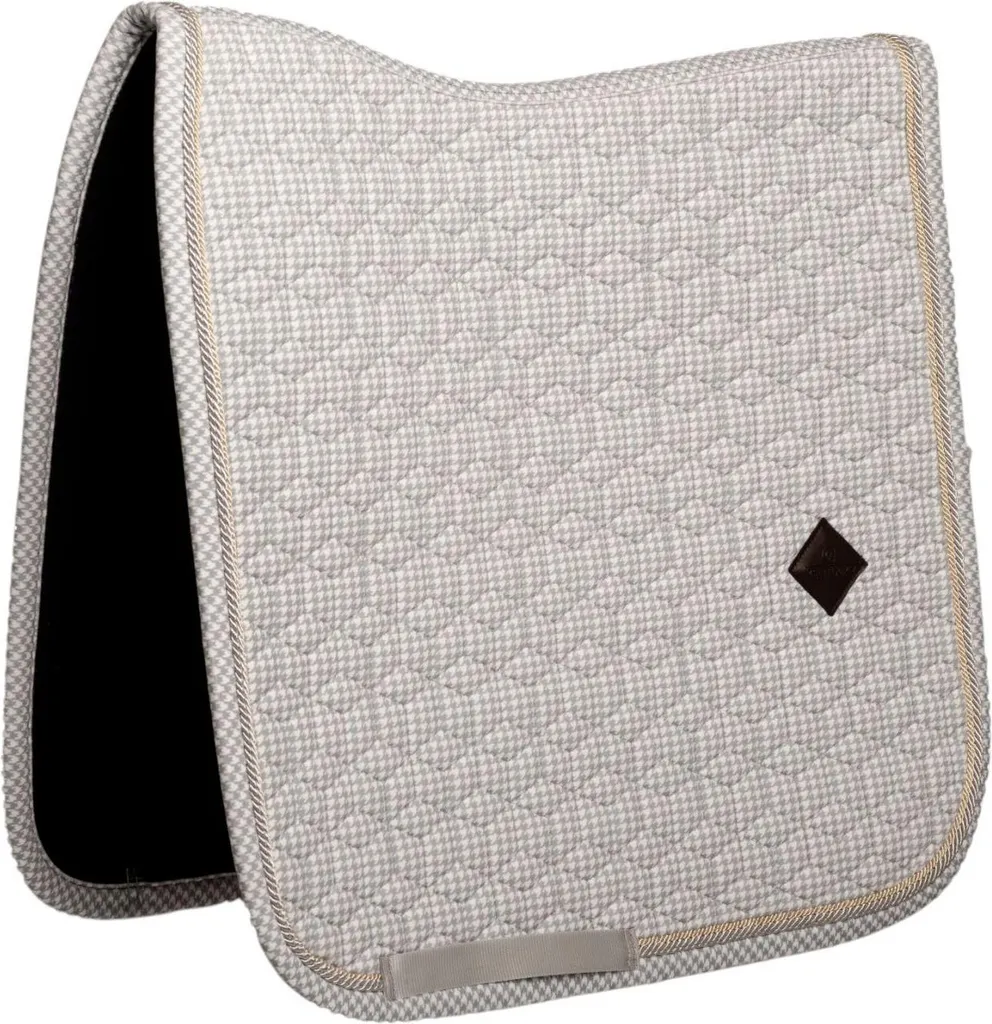 Tapis de selle de dressage en velours Kentucky Horsewear Gris Cob