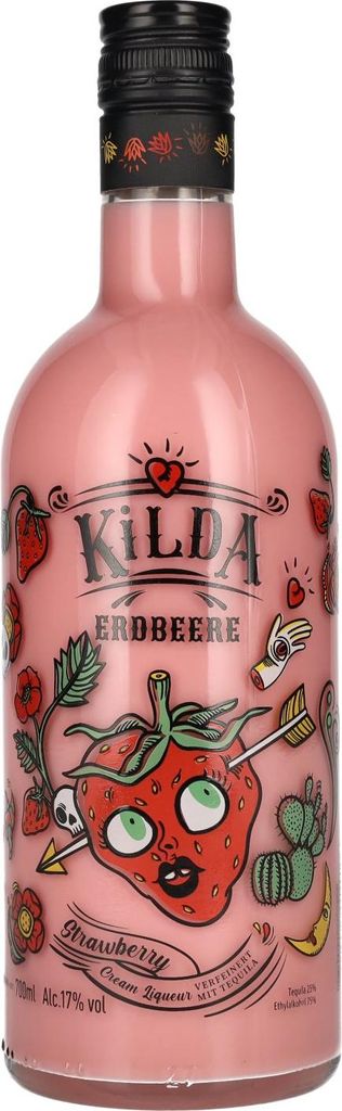 Kilda Cream Erdbeere Sahnelikör mit Tequila 70 cl 17% Vol. Produktbild 