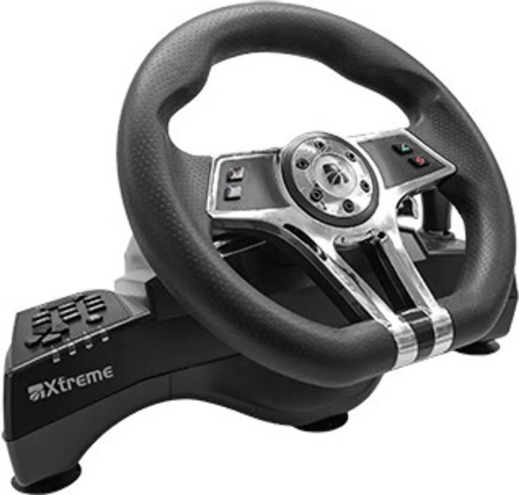 Volant de course filaire PS5 avec pédalier Xtreme Hurricane Noir USB