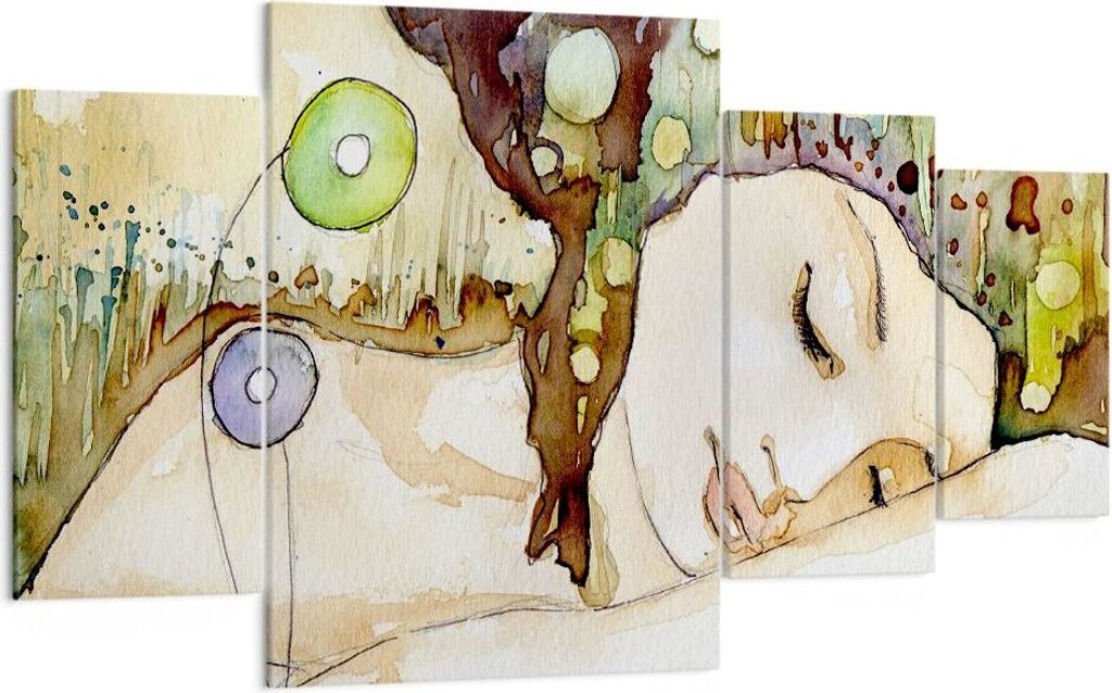 Bild auf Leinwand - Leinwandbild - Frau modern - 160x90cm - Wand Bild - Wanddeko - Wandbilder - Leinwanddruck - Bilder - Kunstdruck - Wanddekoratio...