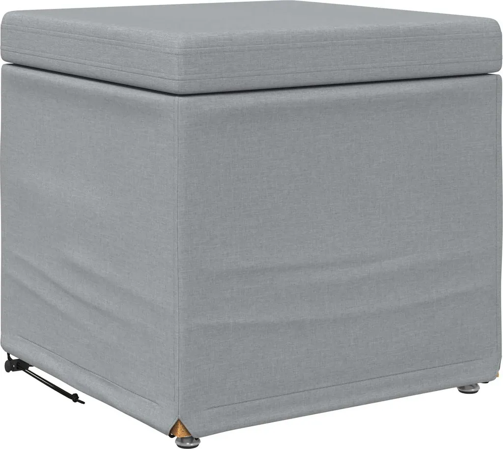 SYFAX™ Pouf Design Grigio: Sgabello in Tessuto e Legno a Prezzo Top