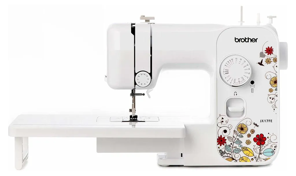 Machine à Coudre Brother JX17FE stable 17 Points et Table d’extension