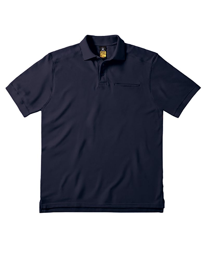 B&C Workwear Herren Poloshirt Polohemd Polo Shirt T-Shirt Kurzarm, Größe:2XL, Farbe:Navy Blau
