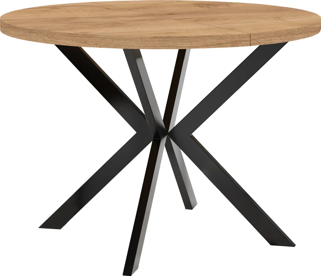 Table à manger ronde gain de place modifiable de 90 cm à 190 cm