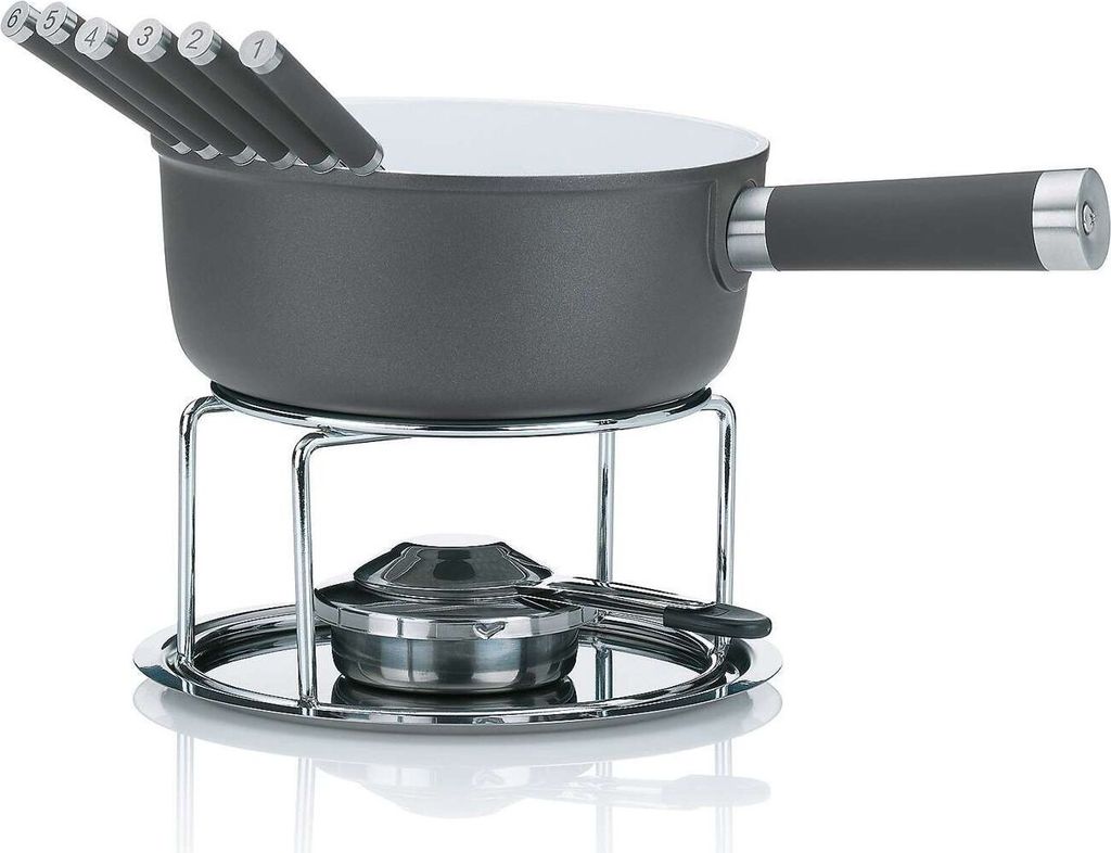 Kela Käsefondue-Set "Lancy" 10-teilig Aluguss, grau