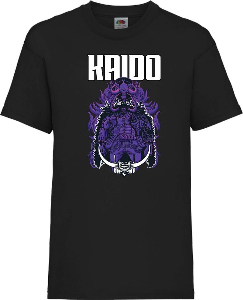 Kinder T-Shirt One Manga Piece Anime Kaidou Kaidou, 3-4 Jahr - 104 / Schwarz