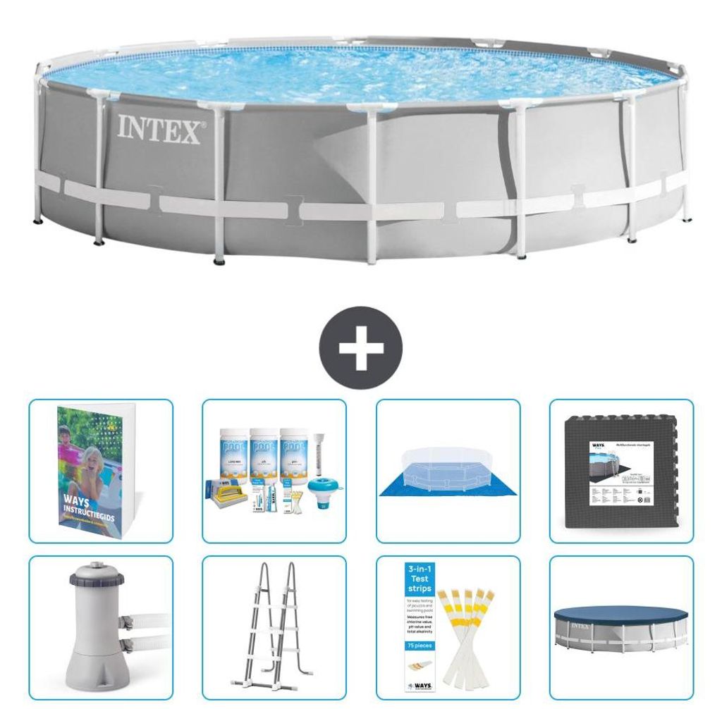 Prism Frame Pool Rund - 427x107 cm - 9-teilig S581