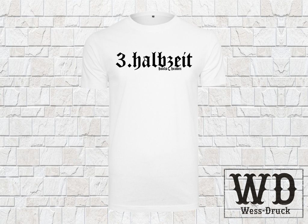 Wessdruck 3. Halbzeit T-Shirt Weiß Schwarz L