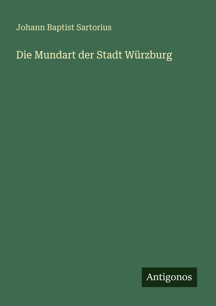 Die Mundart der Stadt Würzburg