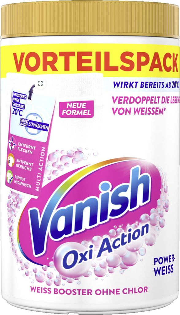 VANISH Fleckenentferner Oxi Action Powerweiß 3256654 165kg Produktbild 