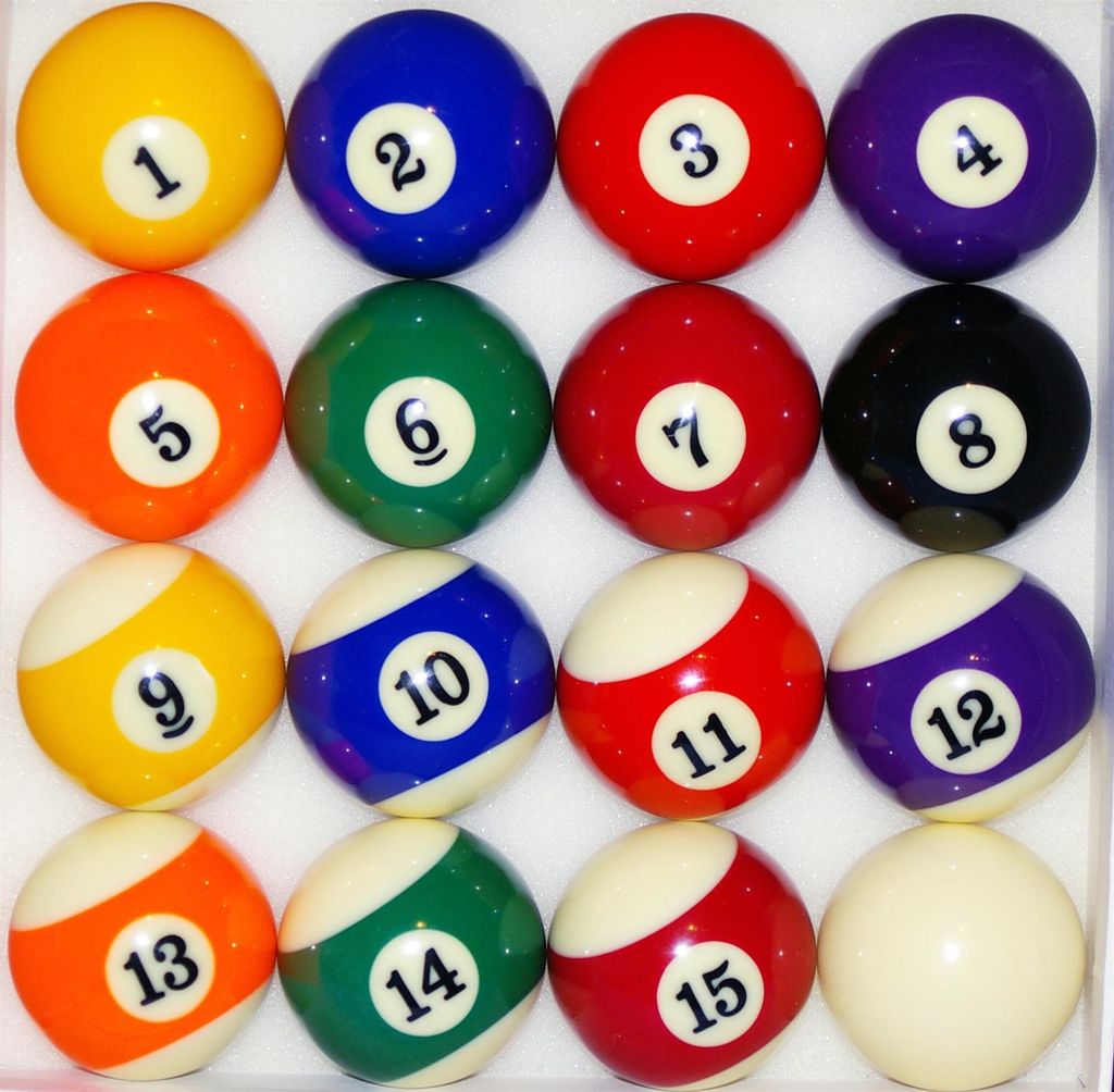 Billardkugeln Set 57,2 mm hochglanzpoliert Produktbild 