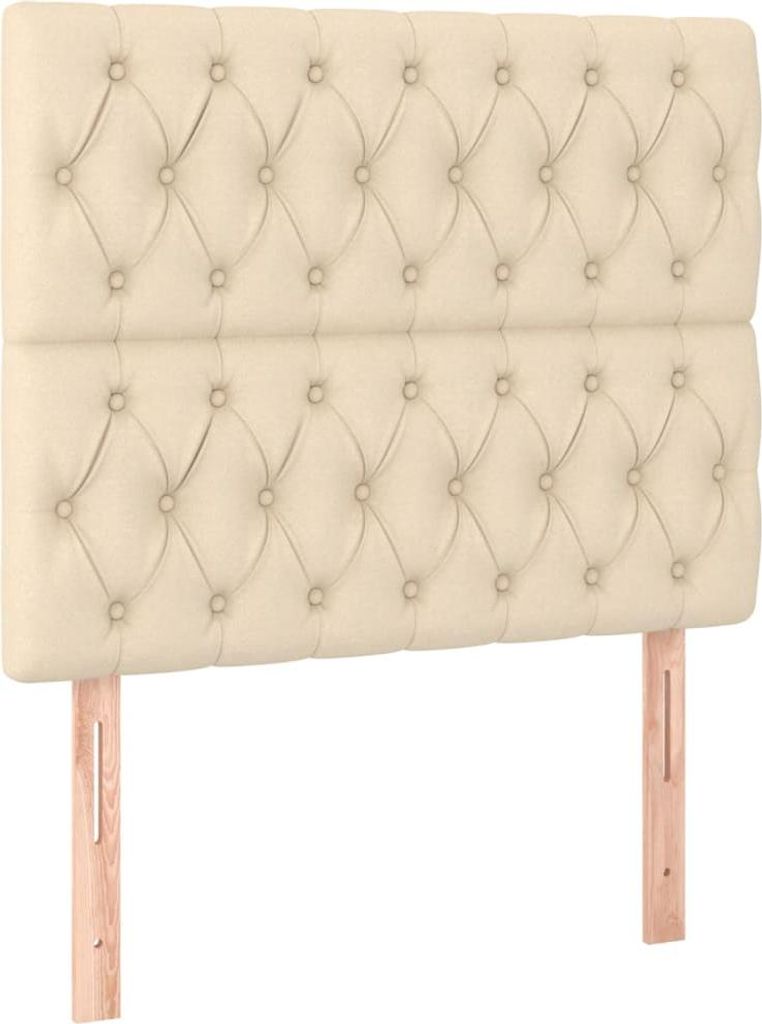 vidaXL Kopfteil Creme 100x7x118/128 cm Stoff