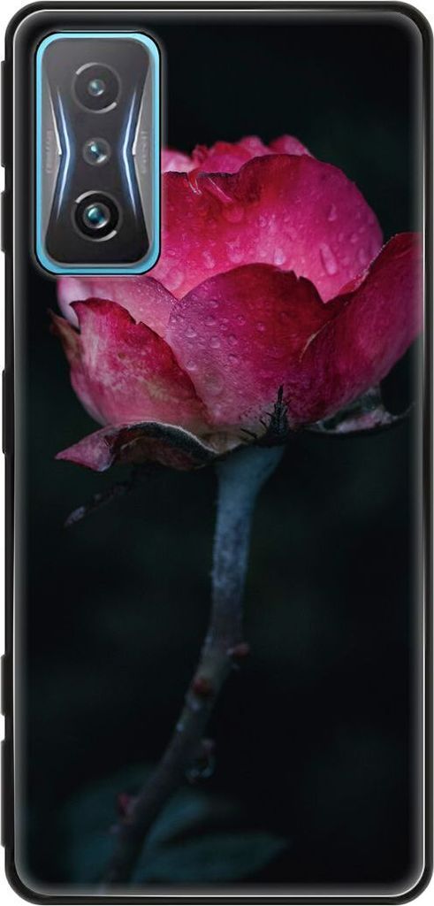 König Design Hülle kompatibel mit Xiaomi Redmi K50 Gaming Kunststoff Soft Handyhülle - Handy Case Rose