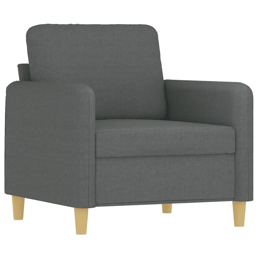 vidaXL Poltrona da Camera Grigio Scuro 60 cm - Tessuto Duraturo