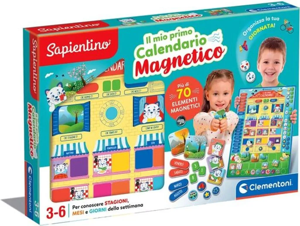 Calendrier magnétique enfant Clementoni Montessori pour apprendre la date