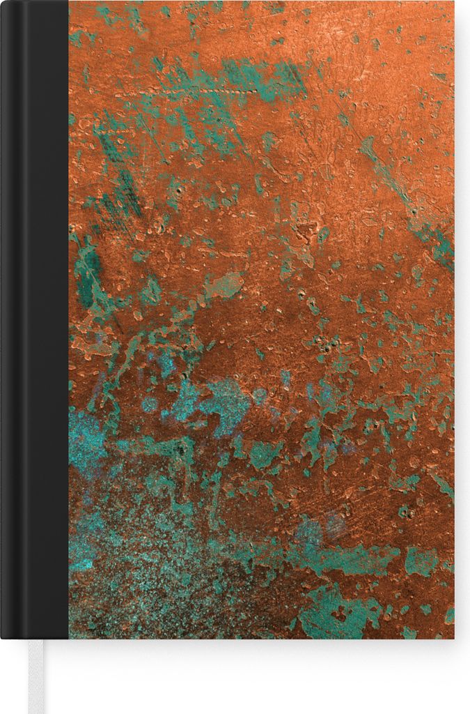 MuchoWow Notizbuch Tagebuch Haushaltsbuch Notebook A5 Metall - Eisen - Rost - Notizblock - Notizheft - Notebook - Schreibblock - Papier