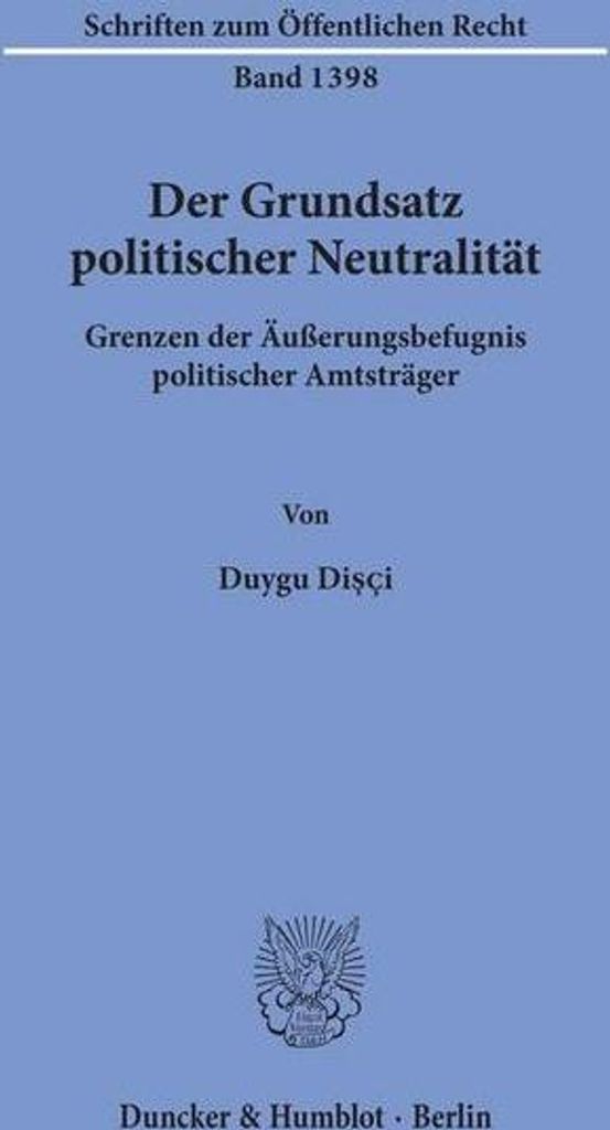 Der Grundsatz politischer Neutralität