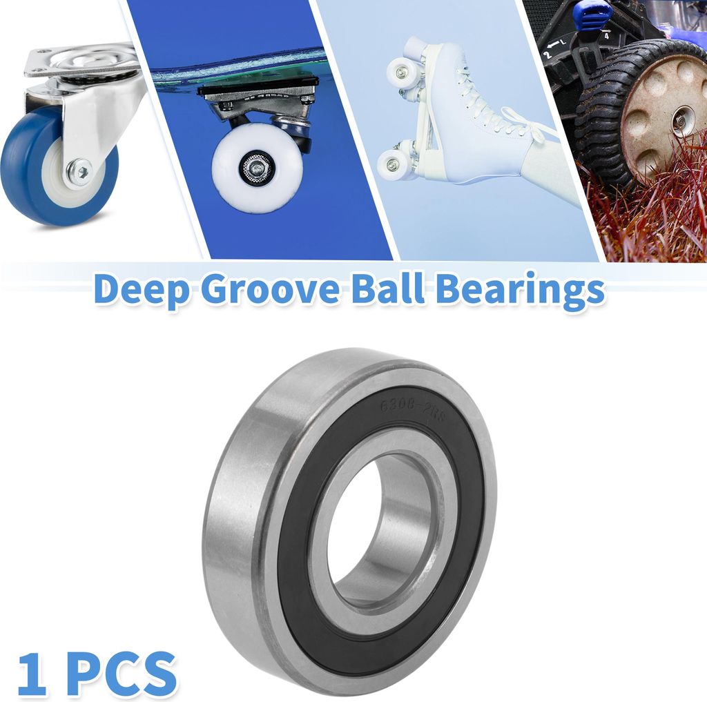 6308DDU Rillenkugellager 40x90x23mm P5 Doppelte Gummidichtung Geschmierte Lager 1 Stk Auto Roller Skateboard Rad Universell Silberton Schwarz