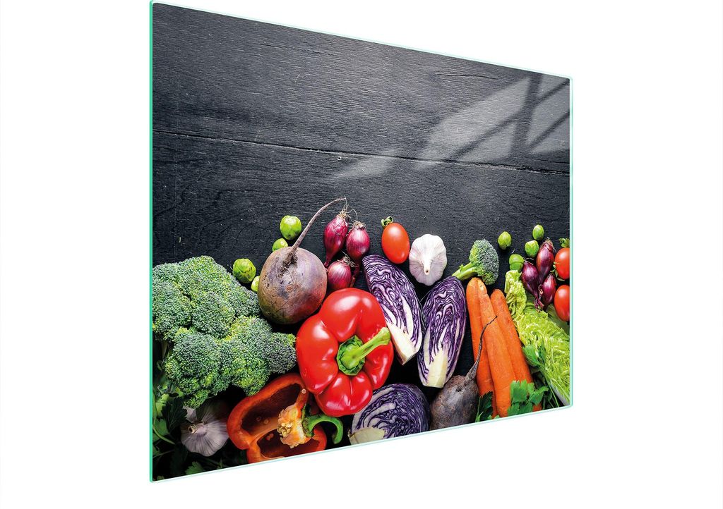 Glasschneidebrett 52x40 Gemüse