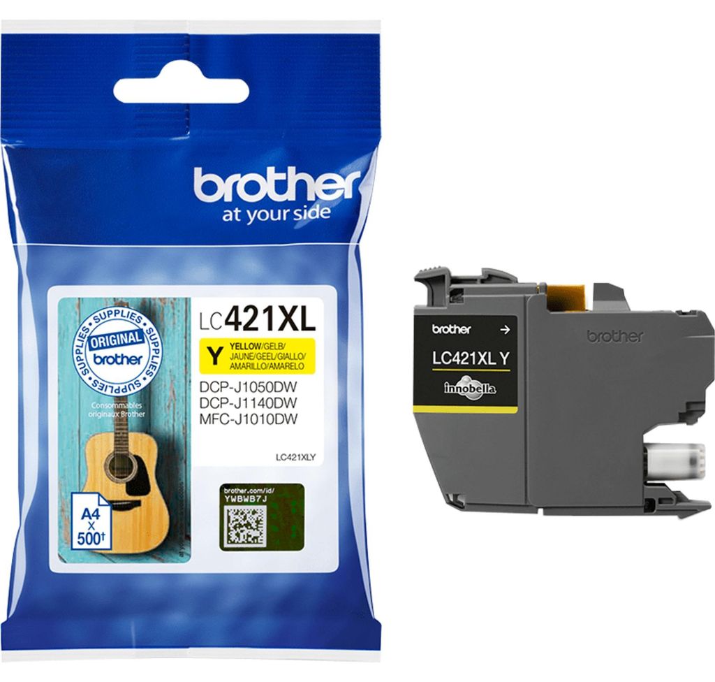 Brother LC-421XLY, Hohe (XL-) Ausbeute, Gelb, 1 Stück(e), Produktbild 
