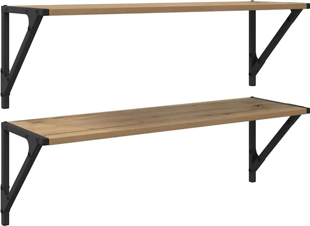 vidaXL Mensole da Parete Rovere 80cm - Kit 2 Pezzi per Organizzare Casa