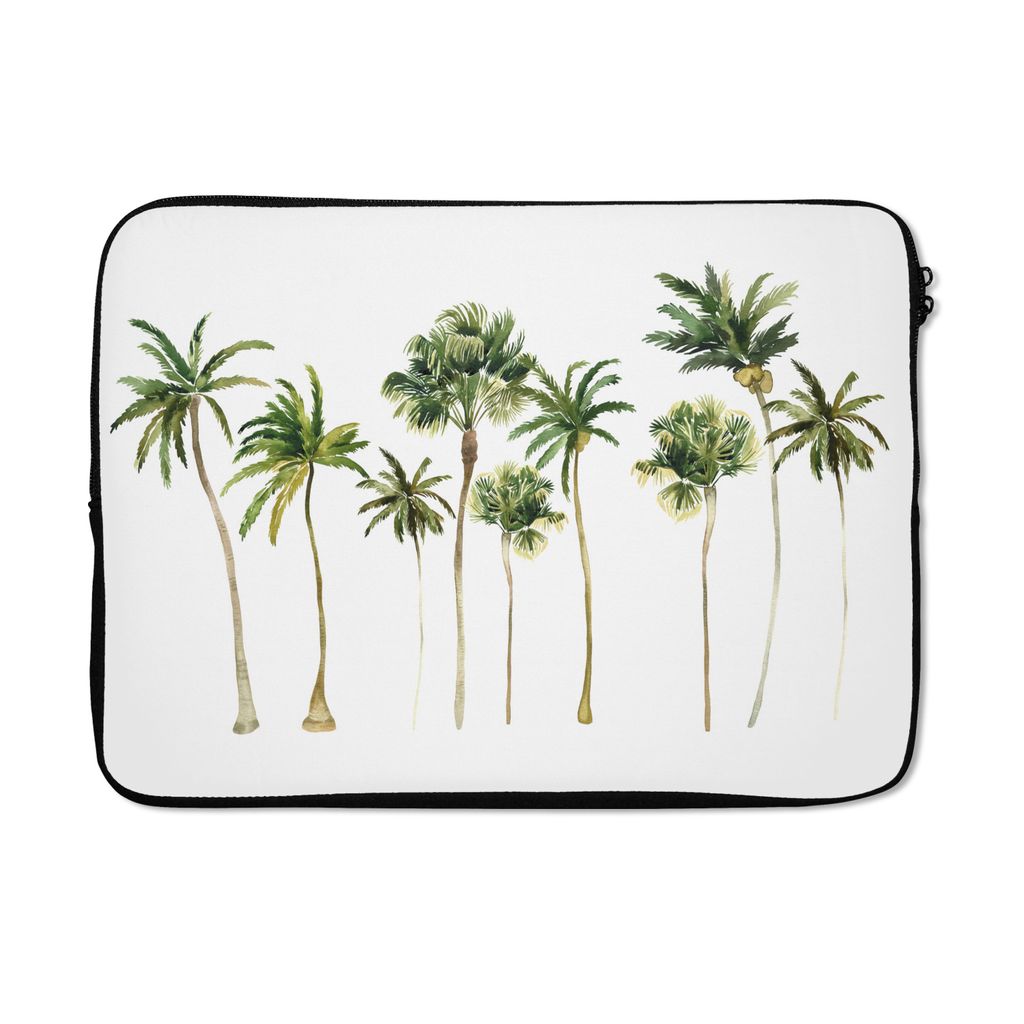 MuchoWow Laptop Hülle 14 ZollDschungel - Palme - Grün Laptoptasche - Laptoptasche - Stoßsicher - Schutzhaube