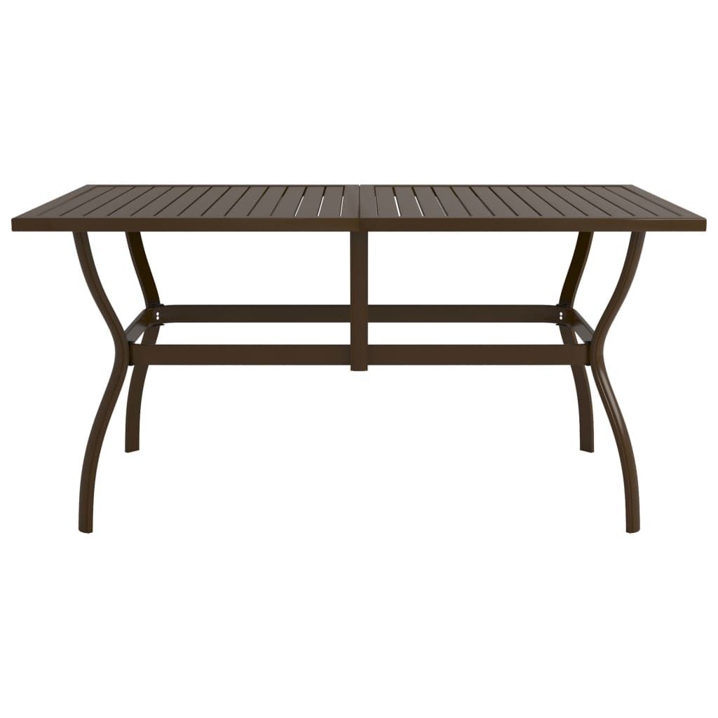 (Robust Möbel)Gartentisch/Terrassentisch - HOMMIE - elegantes Design - Braun 140x80x72cm Stahl - Gartentische DEMöbel953205