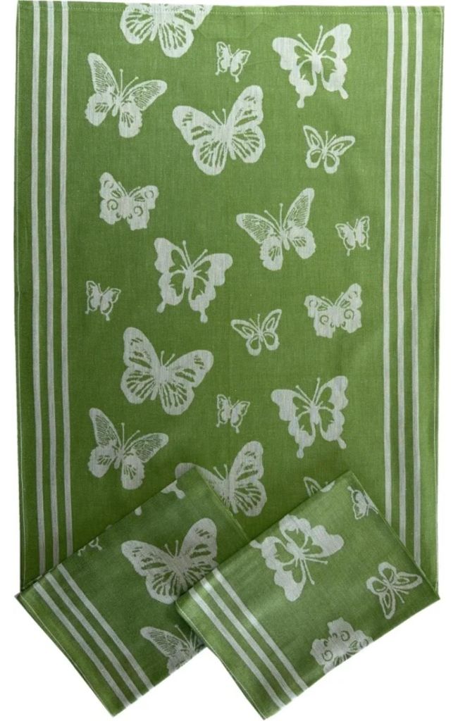 Extra savý uterák 50x70 cm Motýli zelený 3 ks Obrázok produktu 