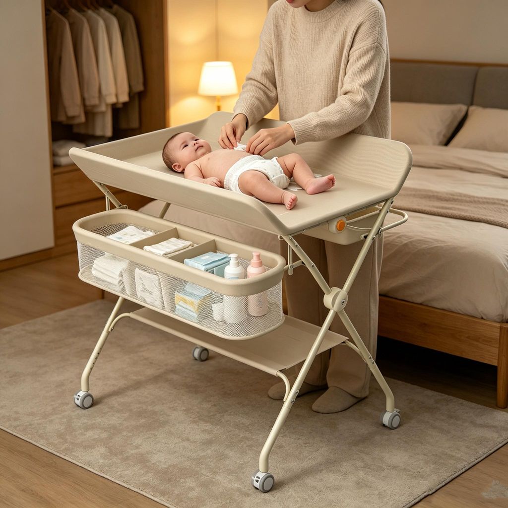 Baby Klappbar Wickelkommode, Mobiler Produktbild 