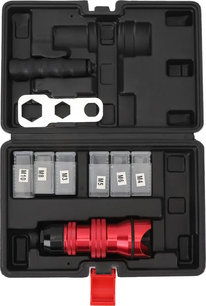 Adaptateur rivet pour perceuse robuste avec kit d'embouts multi-tailles - 3