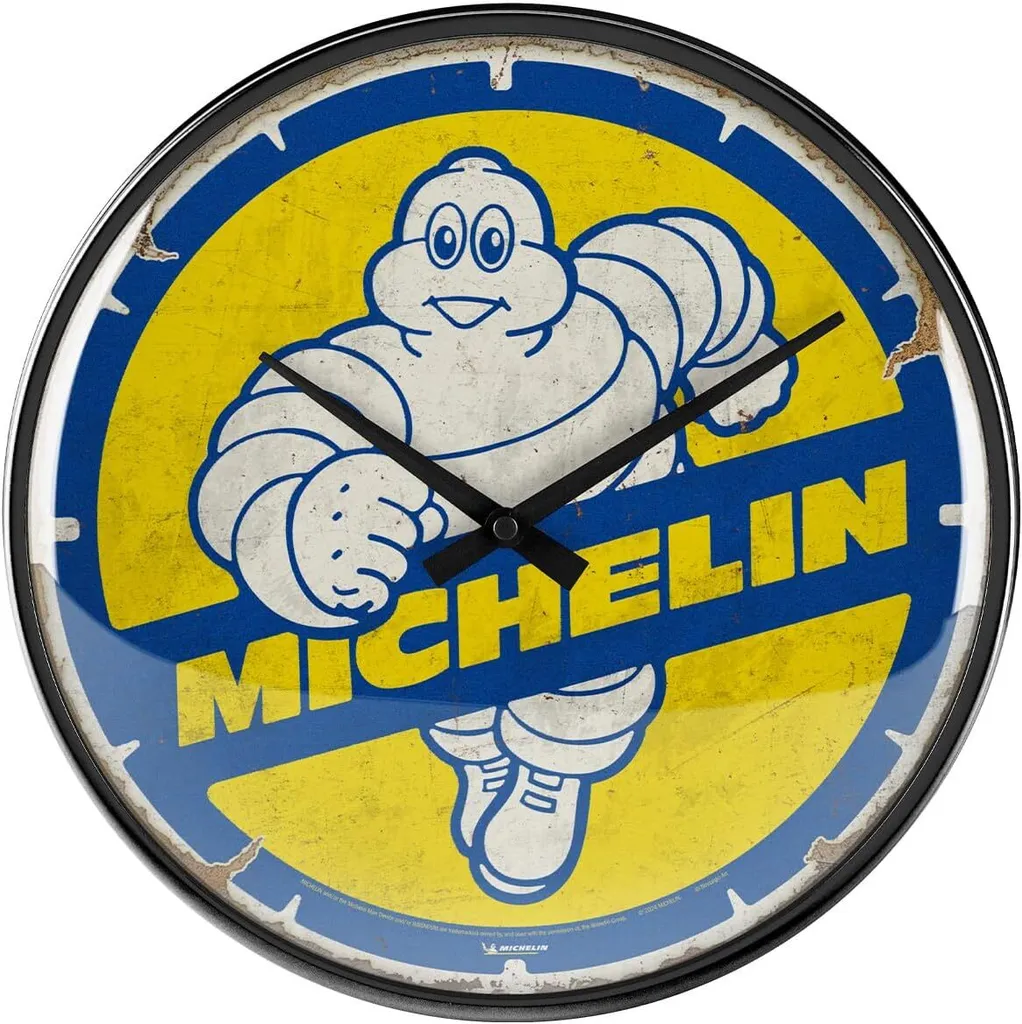 Orologio Industriale Michelin Bibendum 80s Nostalgic-Art | Metal Decor