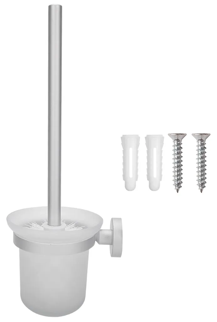 Ensemble brosse de toilette murale et support design pour petite pièce