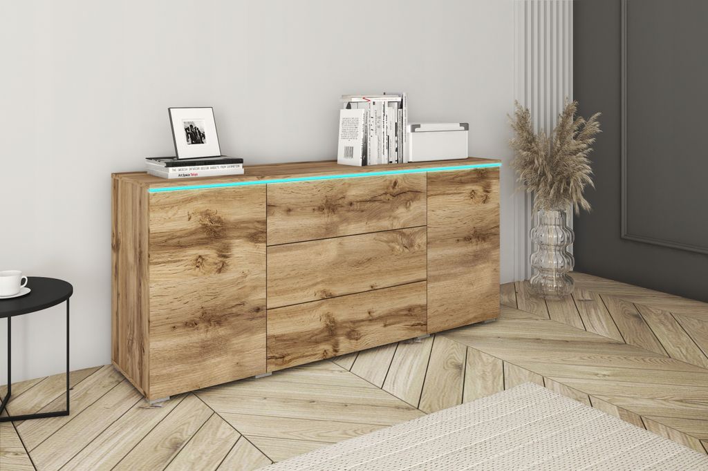 Cassettiera combinata HERMINA 150 - rovere wotan Immagine del prodotto 