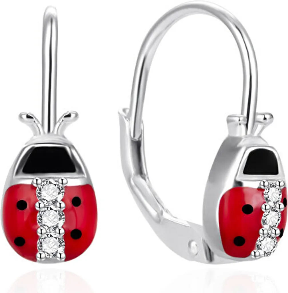 Orecchini Argento Coccinella per Bambina AGT-ED002L | Tradizione Orafa